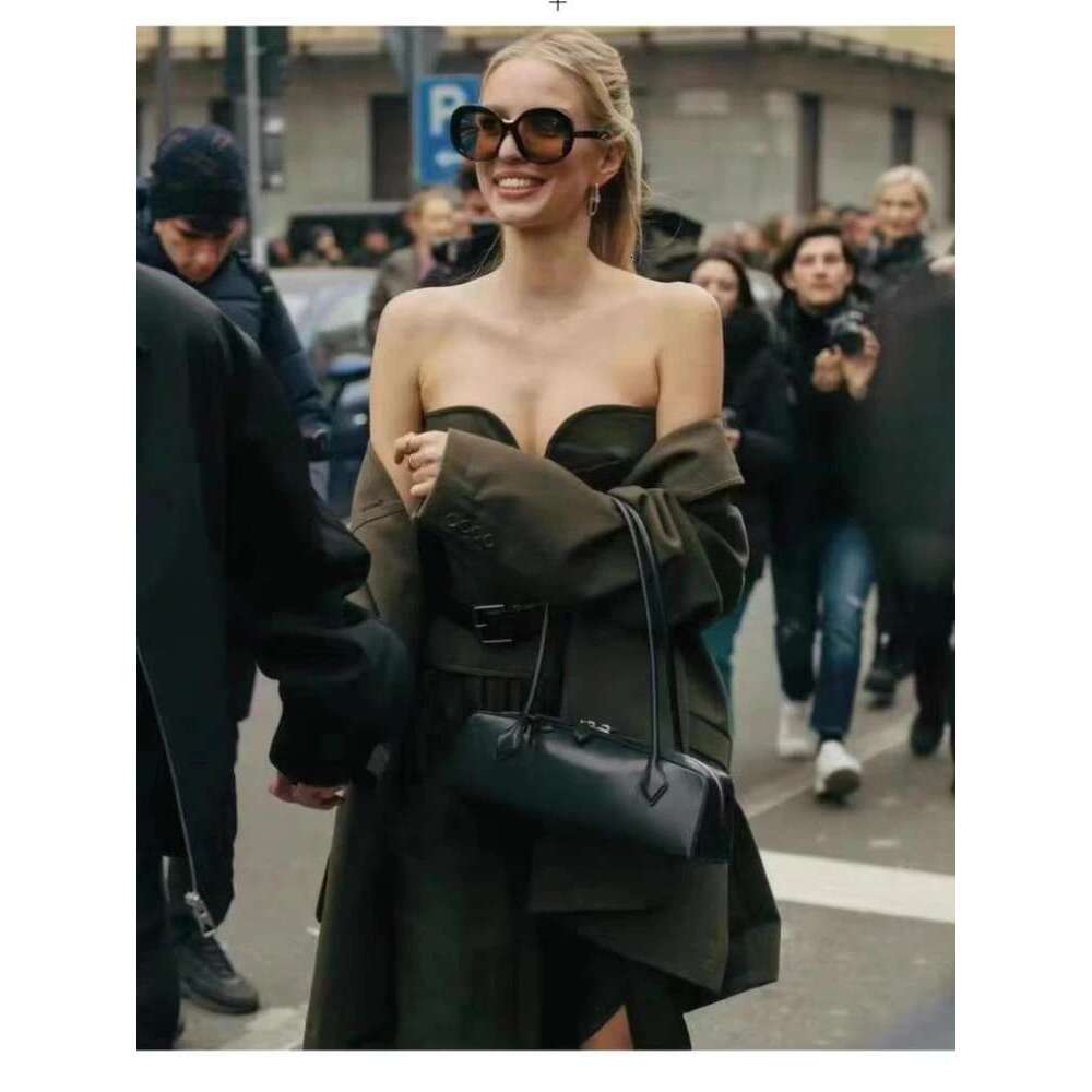 Designer Bag Modern-Style Fashion Red Long Handle Tote Small Leisure Split Cow Leather Handbag Women Underarm Shoulder Bag