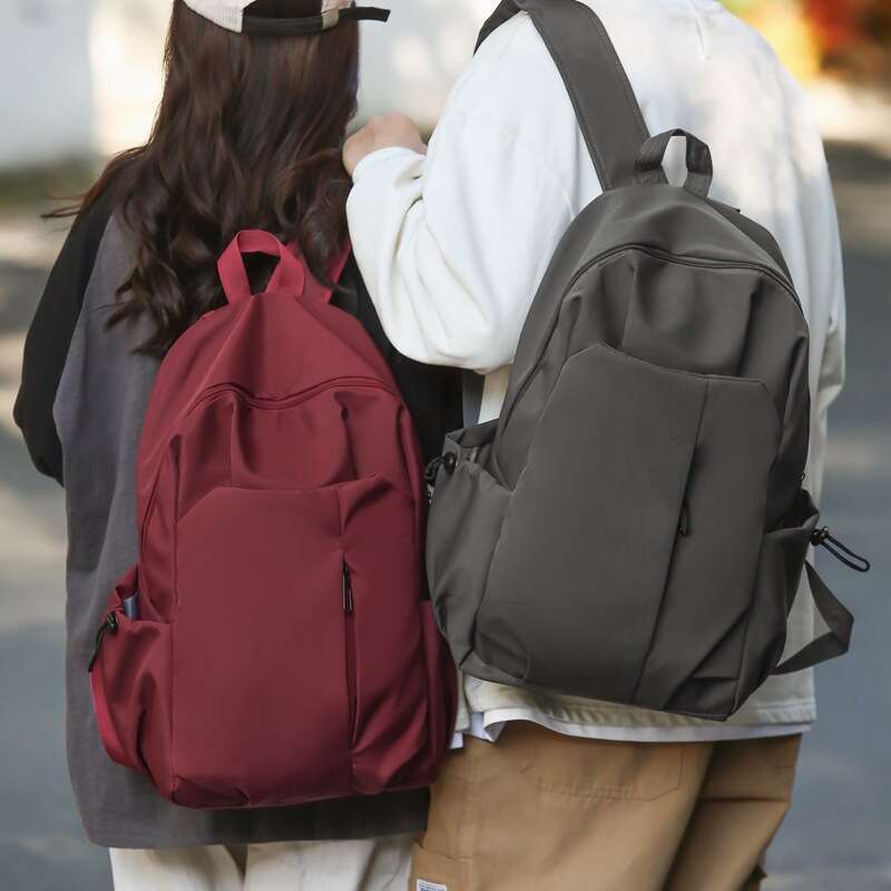 Solid Color Large Capacity Make-Up Class Commuting Female 2023 High School College Students, Leisure Bag For Eating Out, Men's And Women's B
