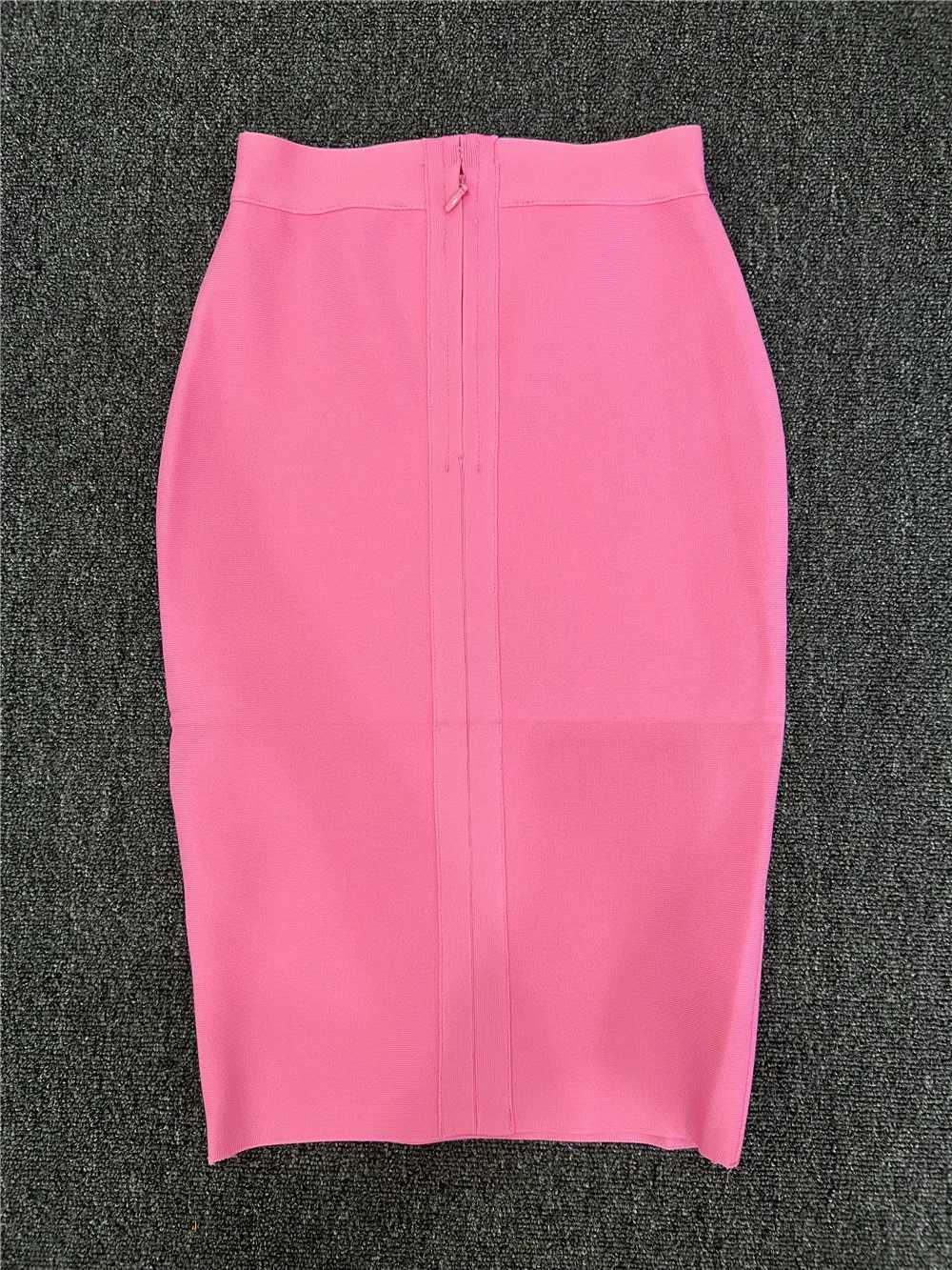 60CM knee length womens summer bandage skiing candy color body pencil skirt womens elegant office business form XL XXL M250424