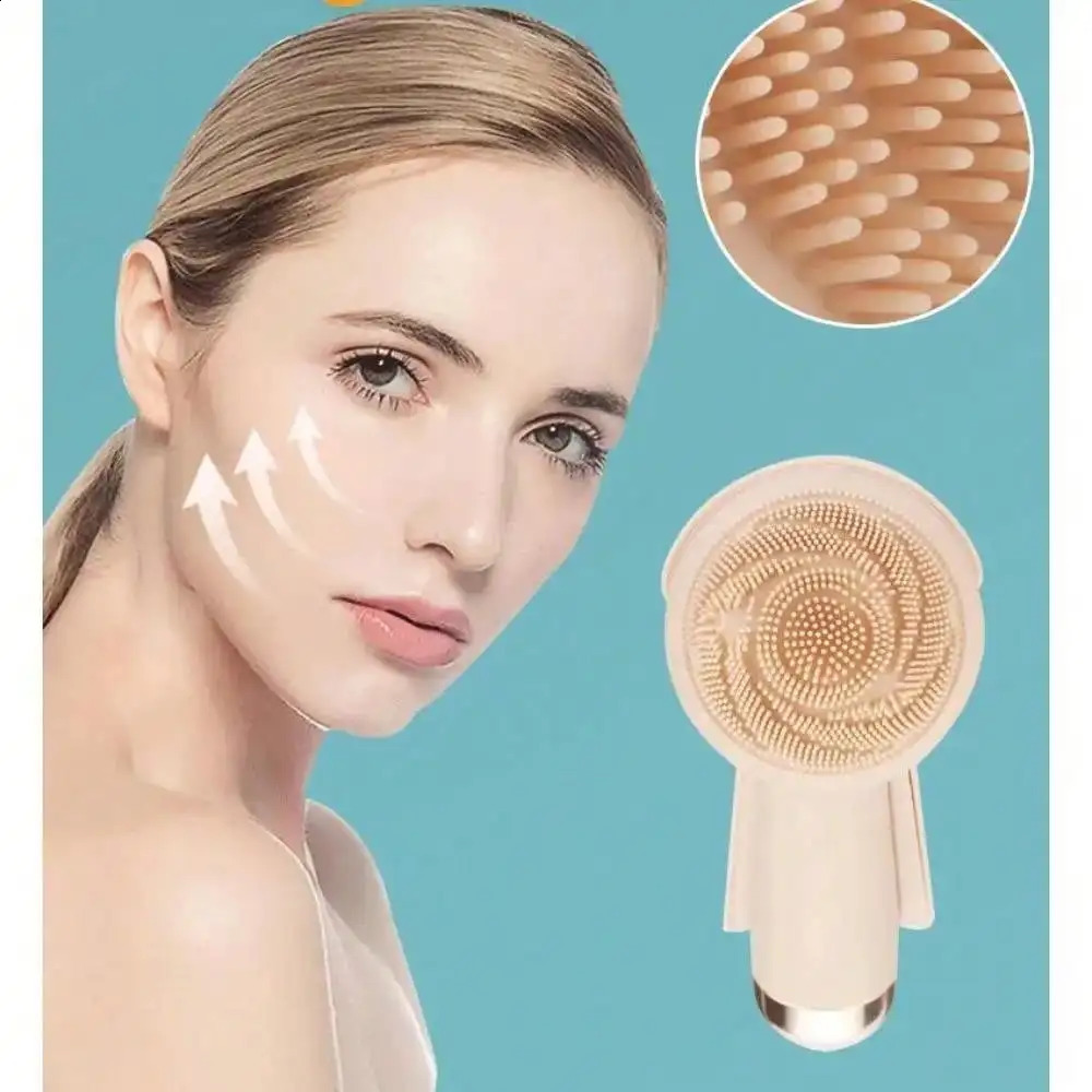 Electric Silicone Brush Facial Brush Skin Massager Wireless Charging Cleansing Waterproof Vibration Beauty Instrument Care 250418
