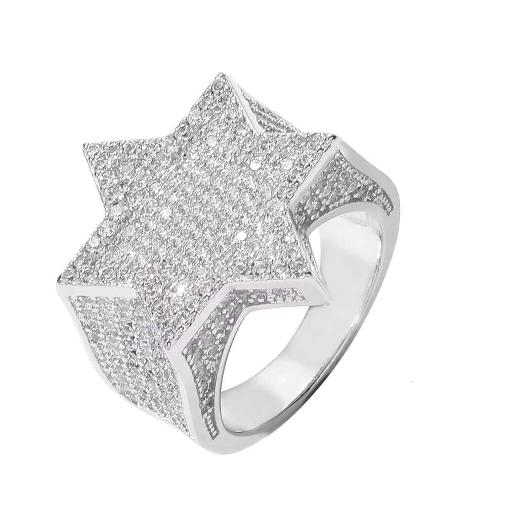 Hot Selling Hip Hop Bling Ring Iced Out Personalized Mens Ring Micro Inlaid Zircon Full Diamond Jewelry Women Accessory