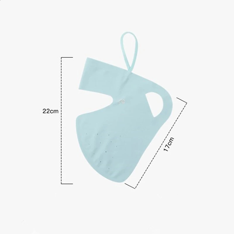 Sunscreen Mask Traceless Women Facekini Ice Silk Anti-ultraviolet Summer Breathable Thin Cover Whole Face UV Protection Mask 250424