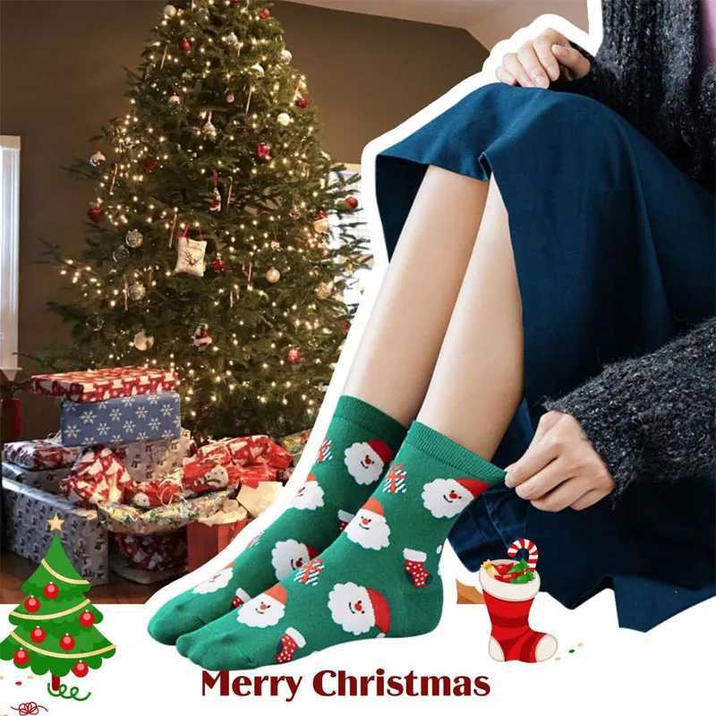 2/4/8 Pairs Children Christmas Socks Cotton Warm Mid-tube Socks For Kids Unisex Knitting Snowflake Elk Stocking Christmas Gift G251124
