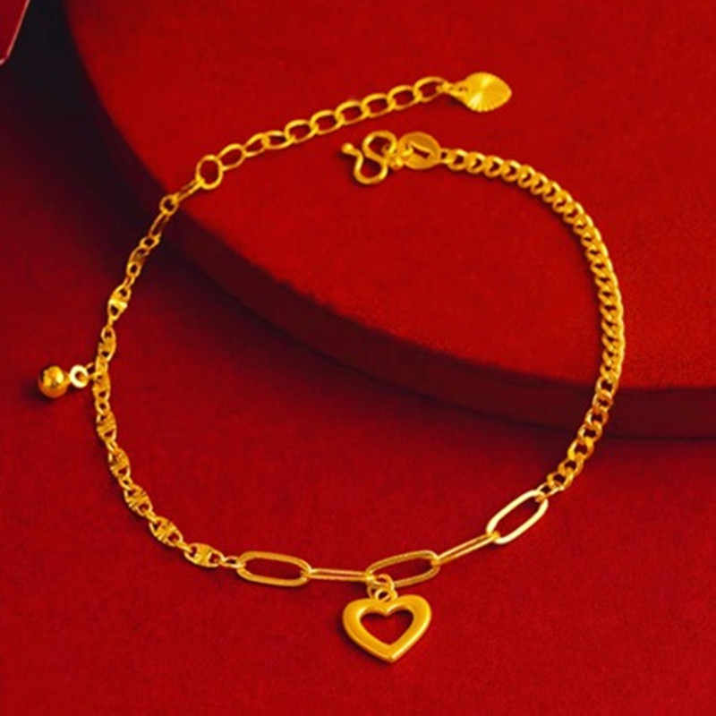 A luxurious and simple Vietnamese sand gold bracelet, a versatile and fashionable women's bracelet