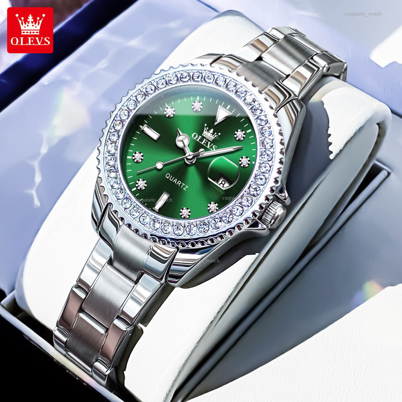 OLEVS Luxury Outdoor Dropshipping Diamond-encrusted Best-selling Submarine Quartz Watch Women's Watch Designer Watch Free Delivery Wholesale