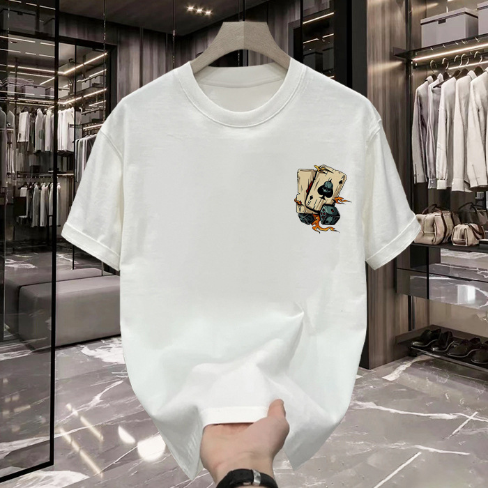 Hot New free shipping designer t-shirt for mens womens black white Summer hot trend pure cotton printed short sleeved T-shirt