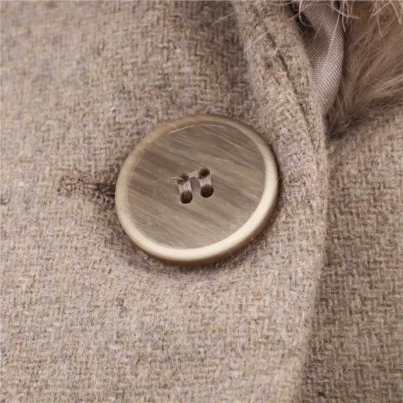 Autumn Women Wool Coat with Belt Casual Faux Fur Lapel Long Sleeve Shoulder Pads Pocket Lady Outerwear Female Chic Overcoat J251124