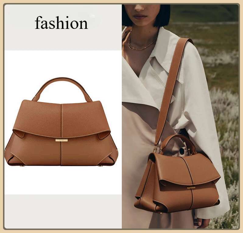 2025 High-End Fashion French Niche New Leather Hand Bill Shoulder Bag