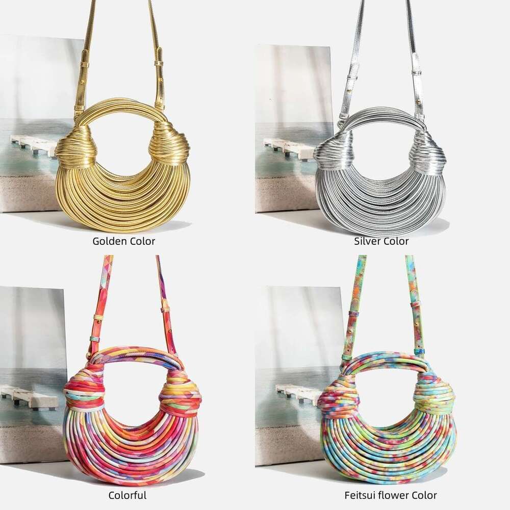 Designer Bag 2025 2025 New Women's Summer Fashion Personality Trend Handbag Creative Woven Noodle Bag For Women Luxury Bag