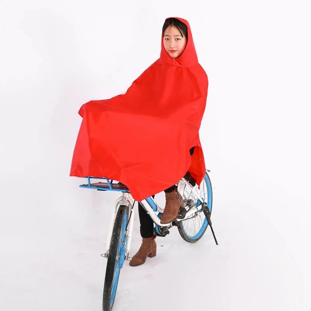 Bicycle single adult raincoat Mens and womens raincoat Students riding waterproof oversized electric raincoat 250421