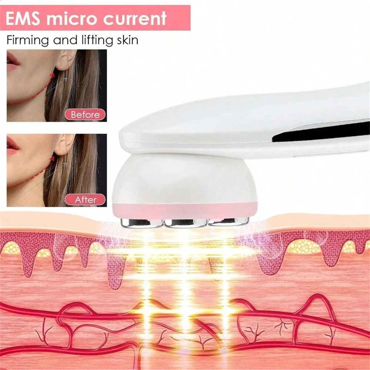 Mini For Face Skin LED Rejuvenation Wand FaceSkin Care Massage Beauty DeviceFacial Beauty Massager Led Pon Skin Care Device 250418