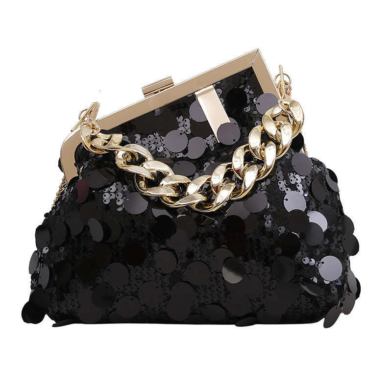 High End Luxury Sequin Chain For Women 2025 New Korean Version Trendy Fashion Women's Single Shoulder Crossbody Dinner Bag