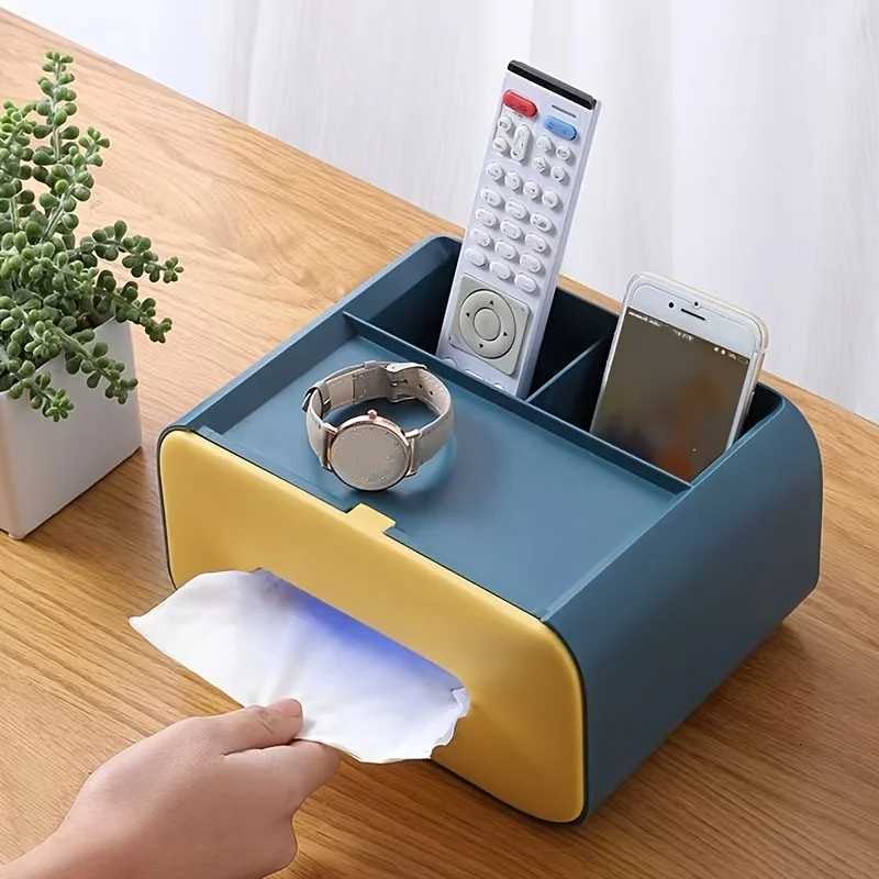 1Pc/Desktop Tissue Box Tissue Holder for Home Use Living Room Coffee Table Creative Multifunctional Storage BoxM251124
