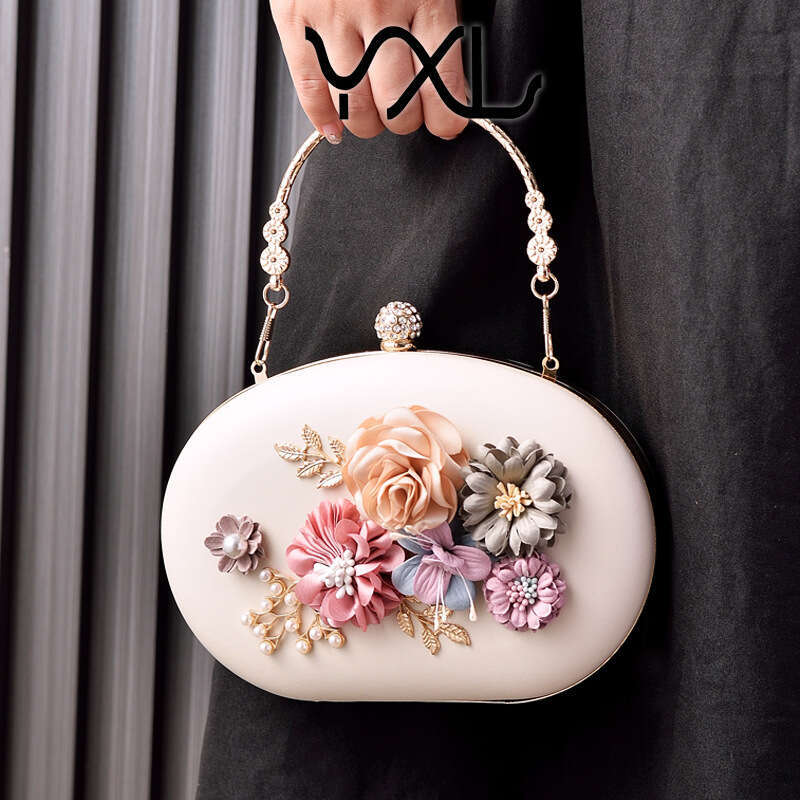 Dinner Bag New Flower Macaron Handheld Banquet Party Bridal Bag KQ