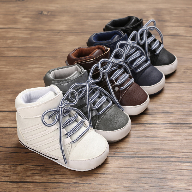 Newborn Baby Shoes Boy Girl Classical Sport Soft Sole Leather Multi-Color First Walker Casual Infant Sneakers Shoes 0-18M Months K0445
