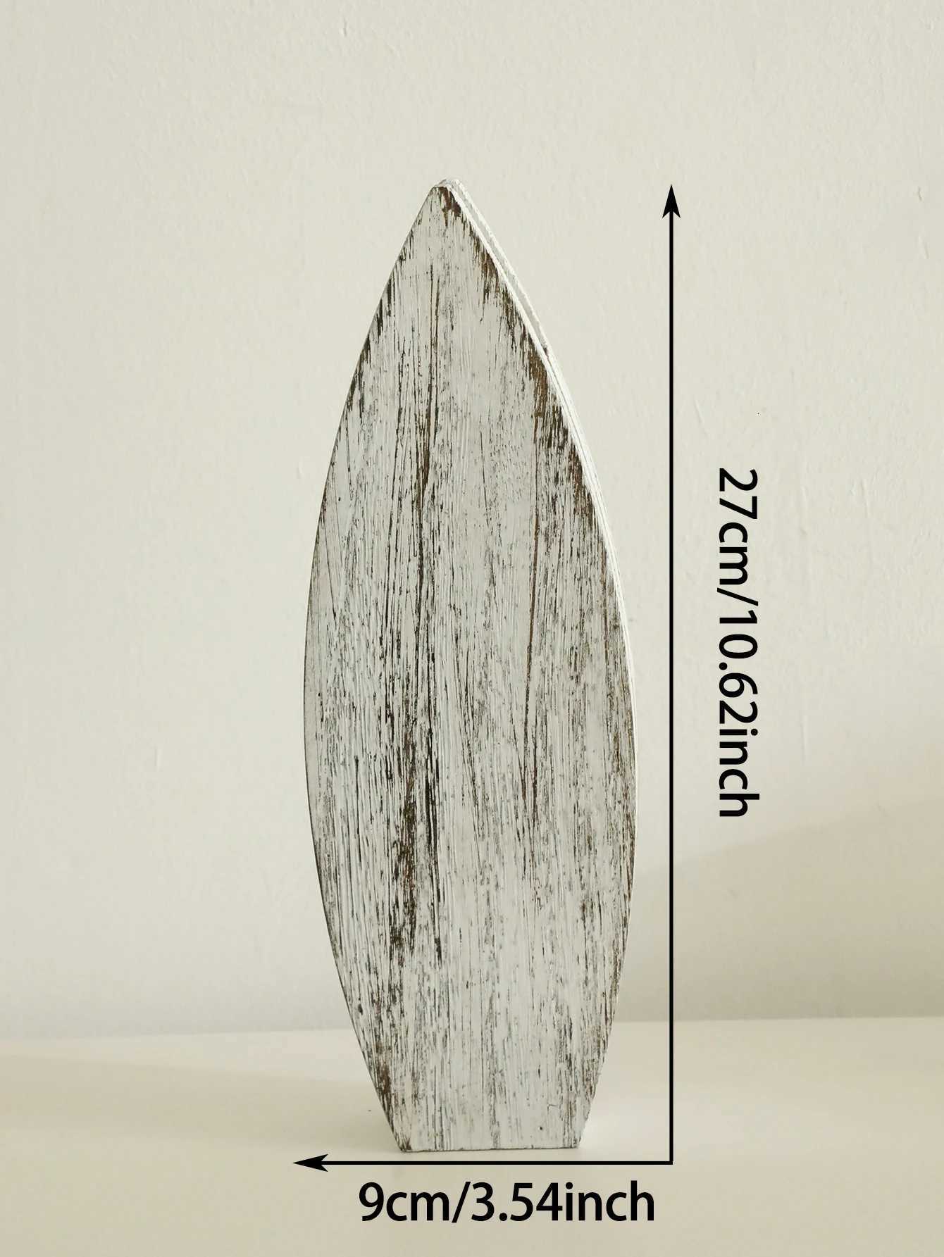 Nautical Wooden Vase Whale Tail Surfboard Design Blue White Decorative Planter for Dried Flower Coastal Boho Home Decor Gift C251124