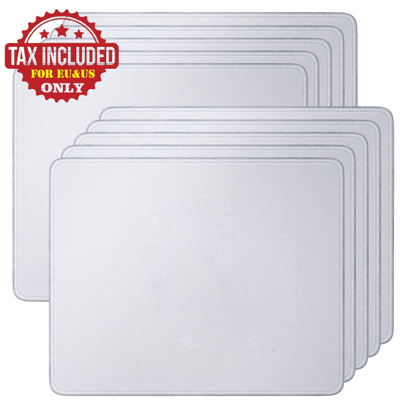 Sublimation Mouse Pad Blank Rectangular Pads Locking Edge Mousepad Blanks with Non Slip Rubber Base for Heat Transfer Press Printing Crafts