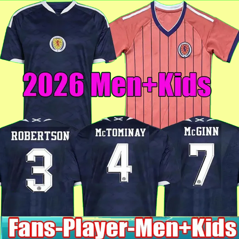 S-4XL 2026 Scotland Soccer Jerseys home TIERNEY ROBERTSON football shirt CHRISTIE McGREGOR McGINN McKENNA AWAY men kids kit sets