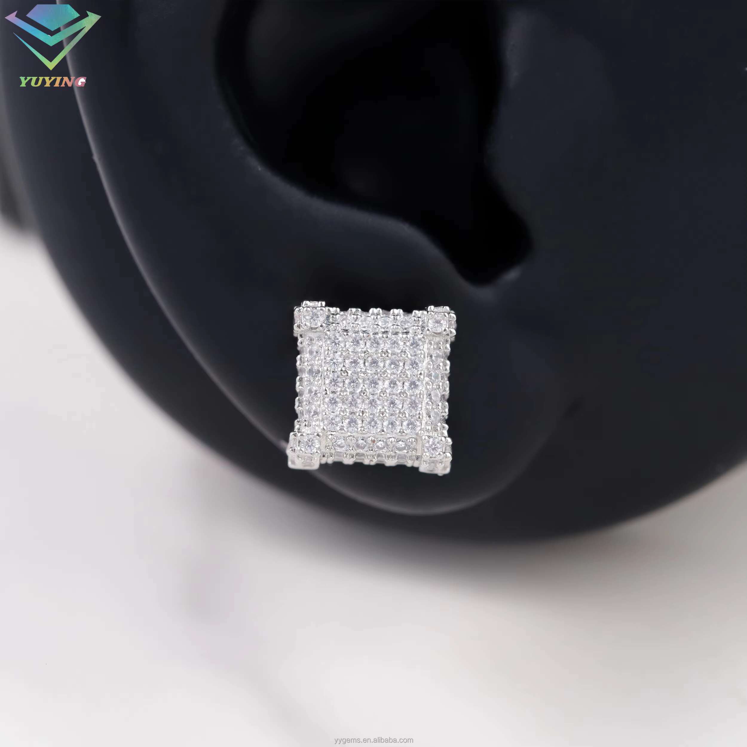 Yu Ying Fashion Stud Earring S925 Silver With Vvs Moissanite Designer Earrings Gold Plated Womens Earrings