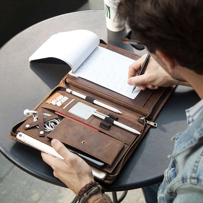 Leather Portfolio For 11 7Th 8Th 9Th 10Th Generation 5Th 6Th 4Th 10.9 Air 5 Case Ipad Pro 10.5 9.7 Cover