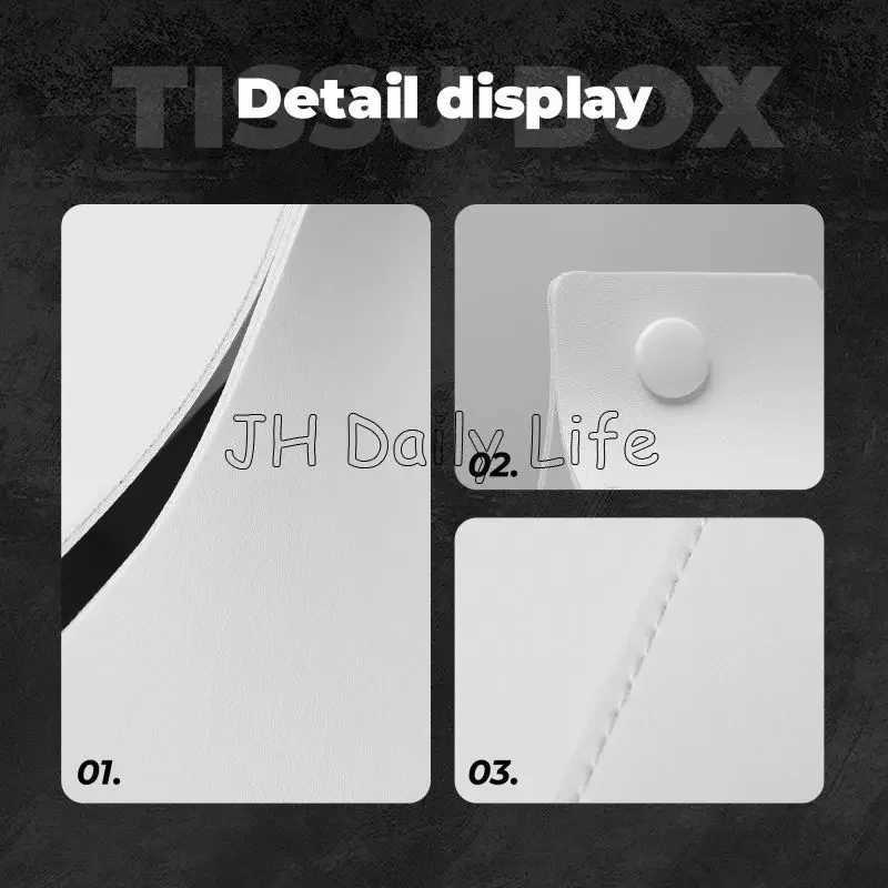Custom Your Photo Text Design Tissue Box Cover PU Leather Tissue Box Holder Personalized Tissue Box Holder Modern Home DecorM251124