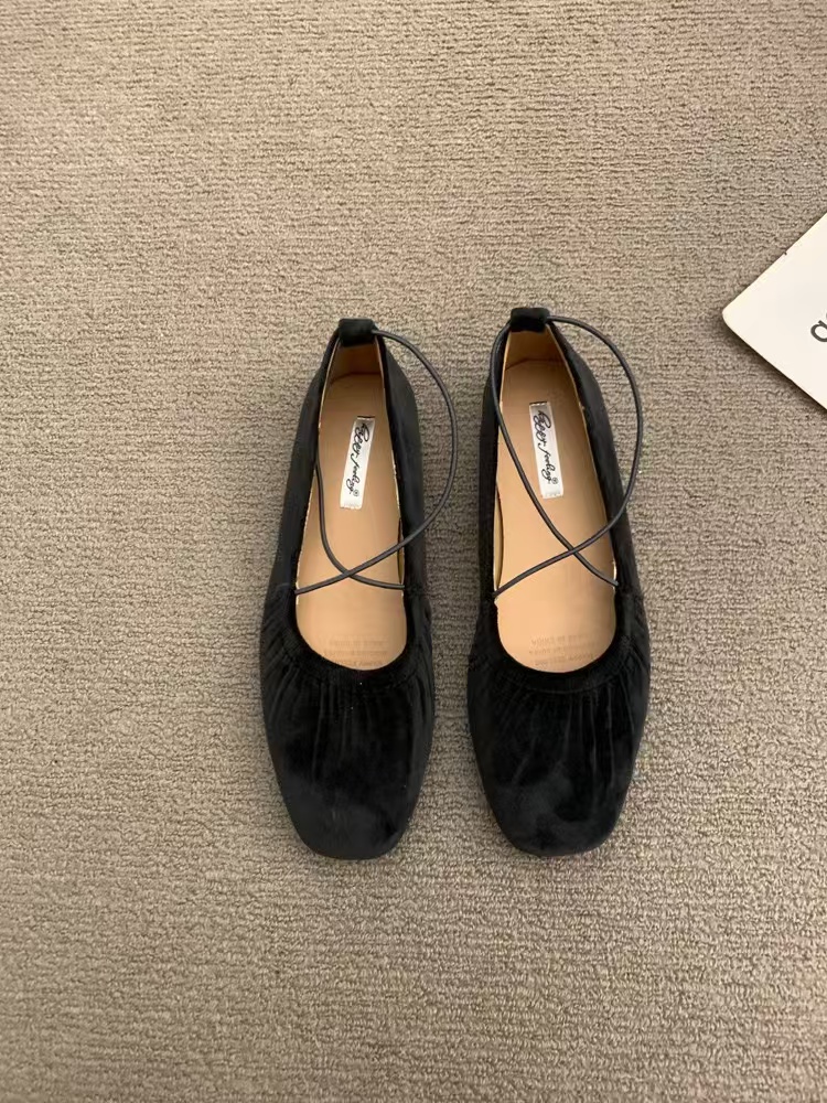 Autumn Women Flat Fashion Pleated Ladies Elegant Slip On Mary Jane Shoes Soft Sole Outdoor Dress Ballerinas 241014