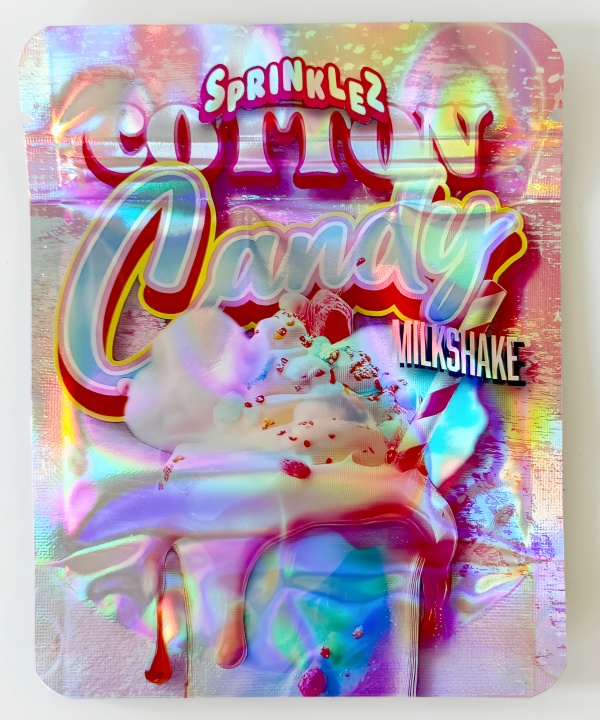 mylar bag holographic laser resealable foil pouch zipper baggies 1/8oz food storage packaging for snacks candy cookies nuts tea coffee 4*5 inch 200pcs