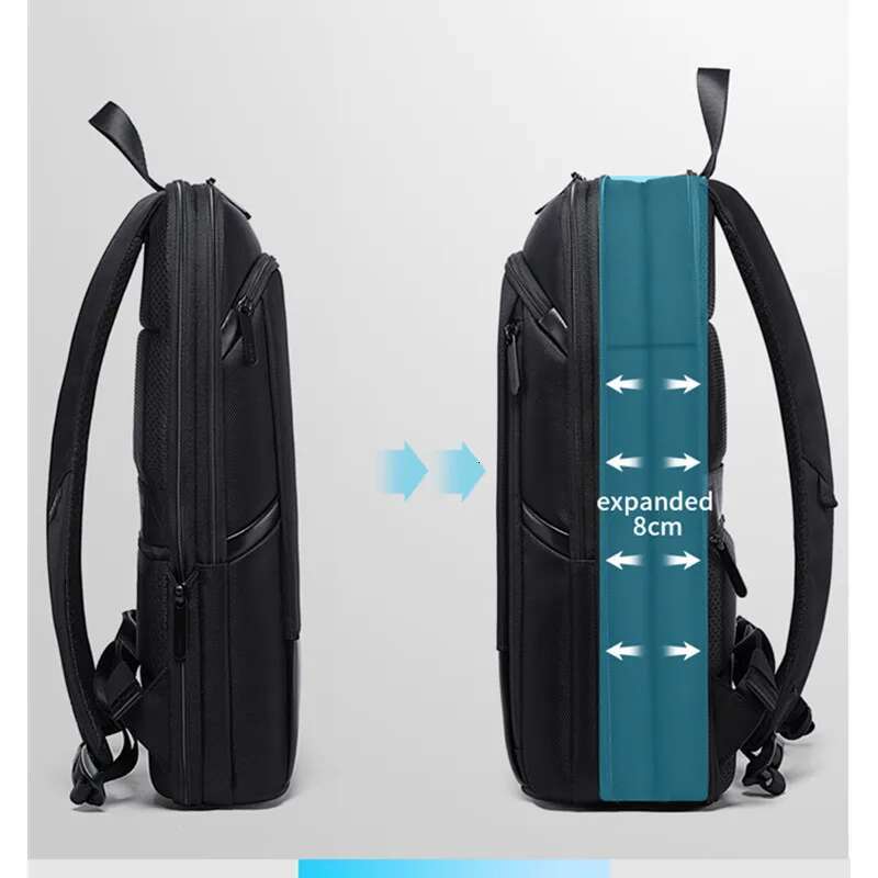 BANGE Men Business Waterproof 15.6" Laptop Backpack Male Classic Fashion Travel Moto&Biker Light Scalable Shoulder Bags