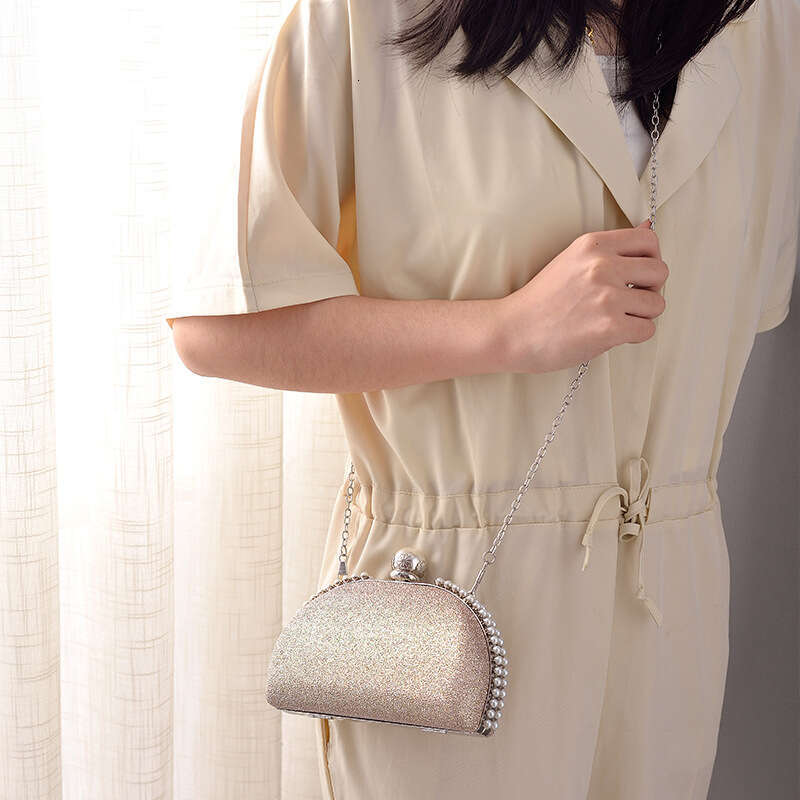Dinner Bag New Women S Pearl Banquet Trendy And Versatile Instagram Chain Shell Handheld Bag For Women KQ