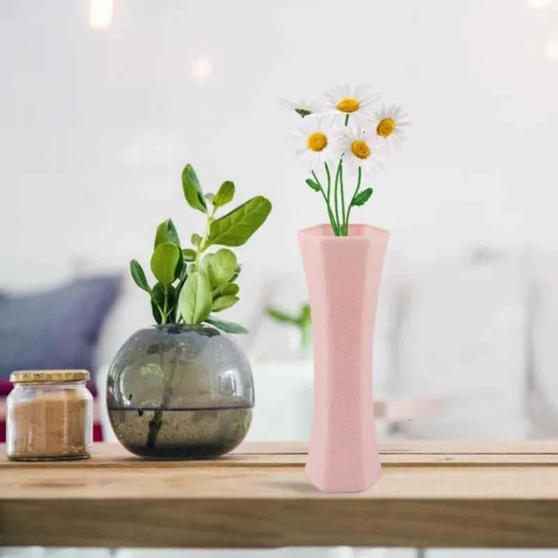 1PC Nordic Premium Plastic Flower Vase Set - Durable Artificial Flower Ornament for Home/Office Decor Modern Light Luxury C251124