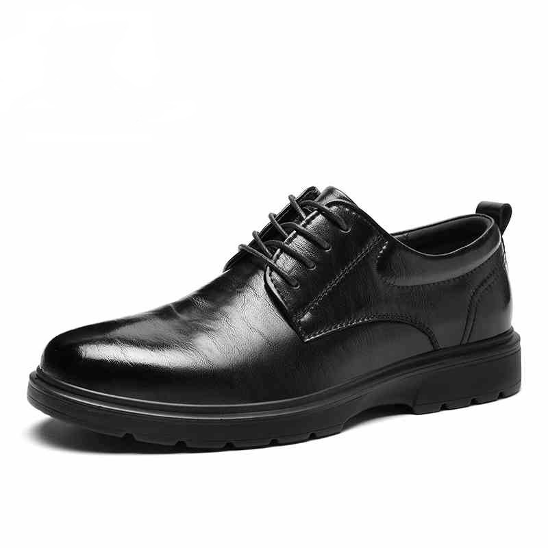 Men's Spring & Autumn Oxford Shoes Lace-Up British Style Thick Soled Business Leather Shoes for Interviews Grooms & Weddings plus size 38-48