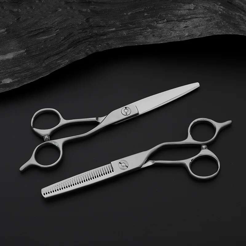 Professional 6-inch Semi-Matte Thinning Shears for Home & Salon Use - High-Quality Japanese 440C Steel