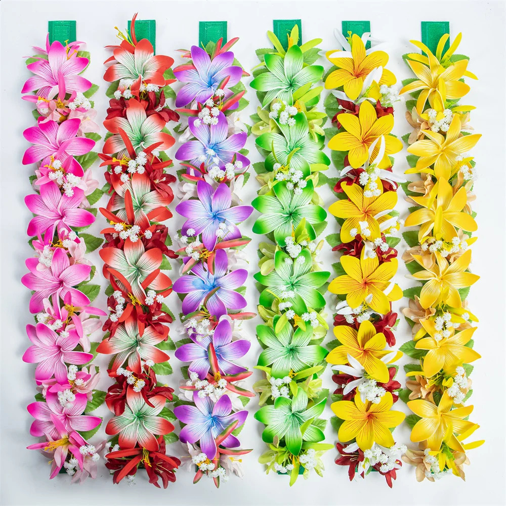 Tropical Haku Head Lei Poo Hawaii Style Tiare Flowers with Spider Lily Crown Handcrafted Gifts Hula Dancing Performace 250420