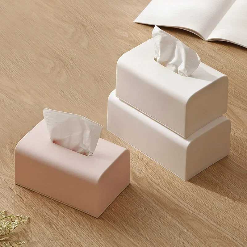 Tissue Box Cover Toilet Paper Box Solid Napkin Holder Case Simple Stylish Tissue Paper Dispenser Home CarOrganizerM251124