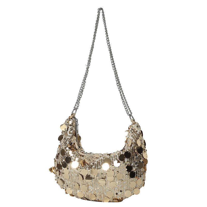 Tote Small Fashionable Sequins, Armpit Saddle Bag, Stylish Single Shoulder Crossbody Handbag, Women's Bag Style