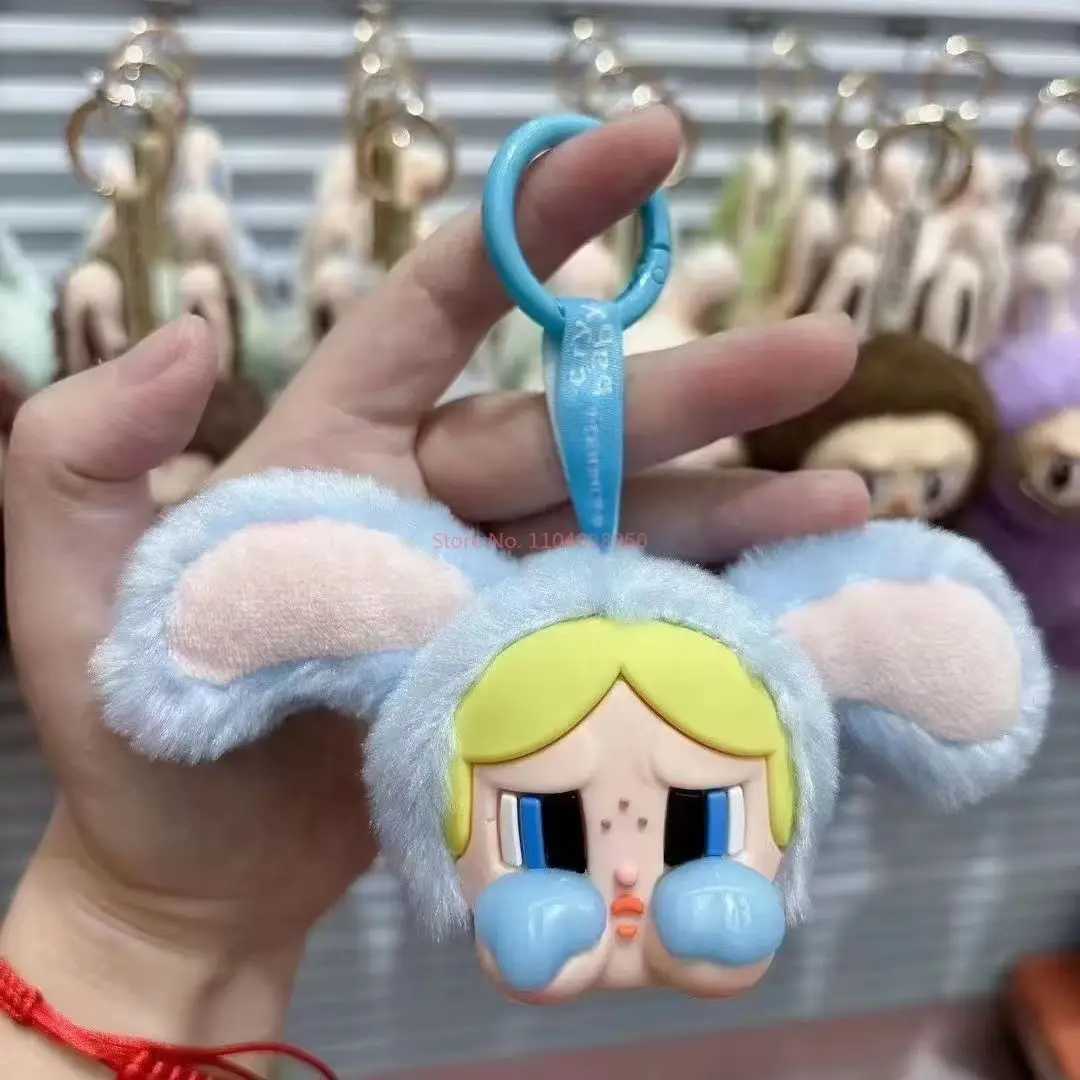 1 Reissue Crybaby Powerpuff Girl Series Plush Doll Keychain Bag Pendant Room Decoration Birthday Gift Mystery Box Childrens ToysT250424
