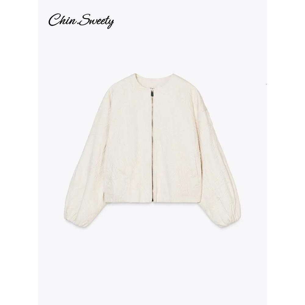 Casual Embroidery Women's Bomber Jacket Loose Zipper Long Sleeve Short Coat Female 2025 Spring Fall Lady High Street Outwears