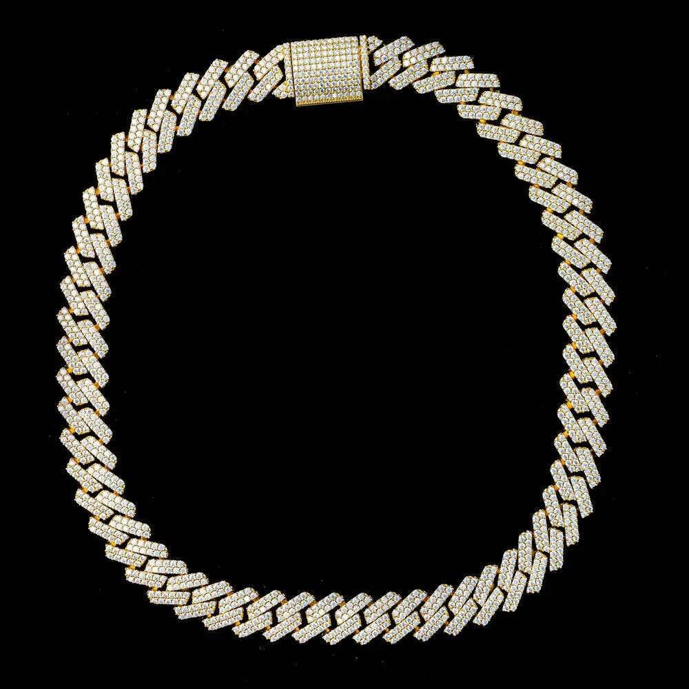 Fine Jewelry In stock Sterg Sier VVS Moissanite Dia Iced Out Miami Cuban k Chain Necklace For Men Free delivery
