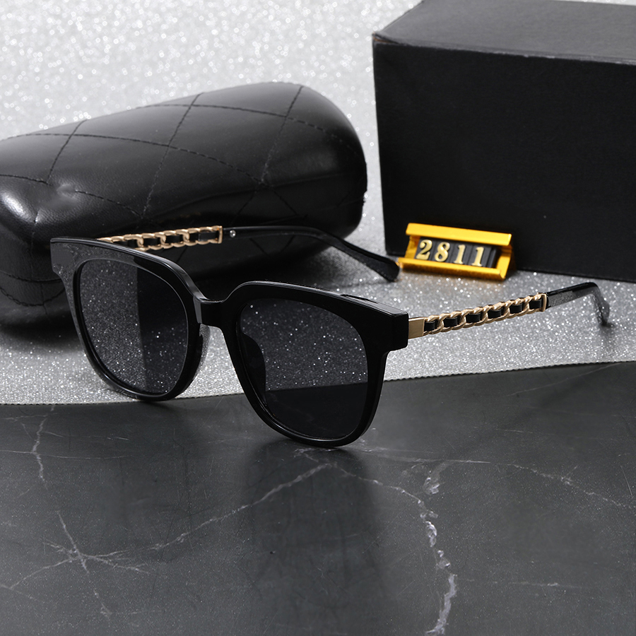 Luxury designer sunglasses fashionable large-frame casual sunglasses for women outdoor beach UV protection sunglasses travel vacation photography sunglasses