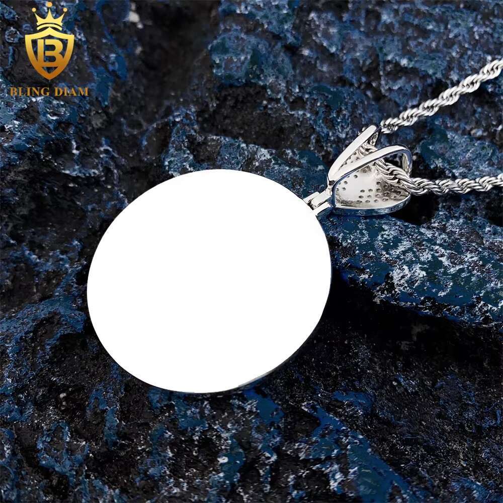 New Design Broken Heart Custom Photo Memory Pendant Bulk Vvs Moissanite 925 Sterling Silver Wholesale