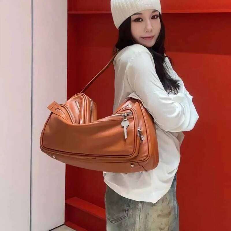 Swiss Design Genuine Bowling Ladies High Quality Leisure Crossbody Commuter Casual Small Square Bag Soft Leather St251124
