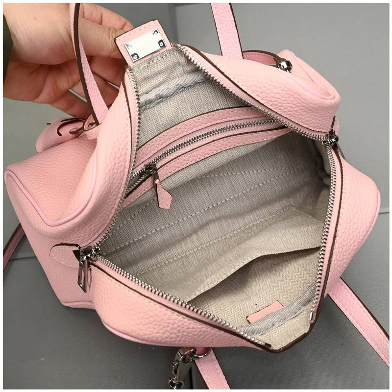 Genuine Leather Handbag 25Cm Size Bowg Women's Top Layer Cowhide Pillow Shoulder Crossbody Bag Small Bags Designer Women Bag