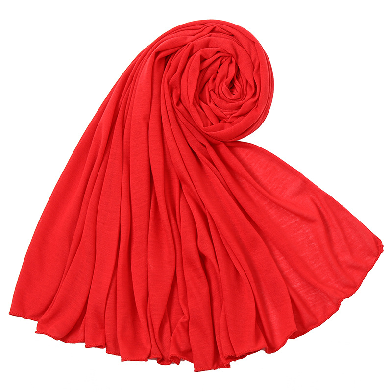 K504 Solid color ladies' sweat cloth head scarf Autumn and winter high quality mercerized cotton windproof and sandproof scarf headscarf BS82