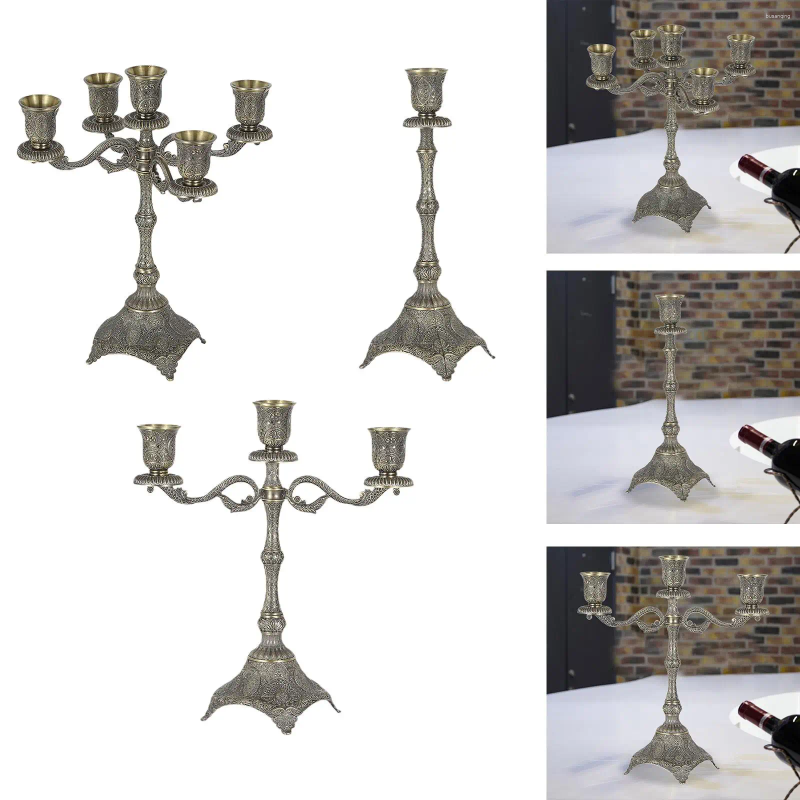 Candle Holders Tapered Holder Stand Candelabra Farmhouse Candlestick Candelabrum For Christmas Kitchen Wedding Valentine's Day H260310