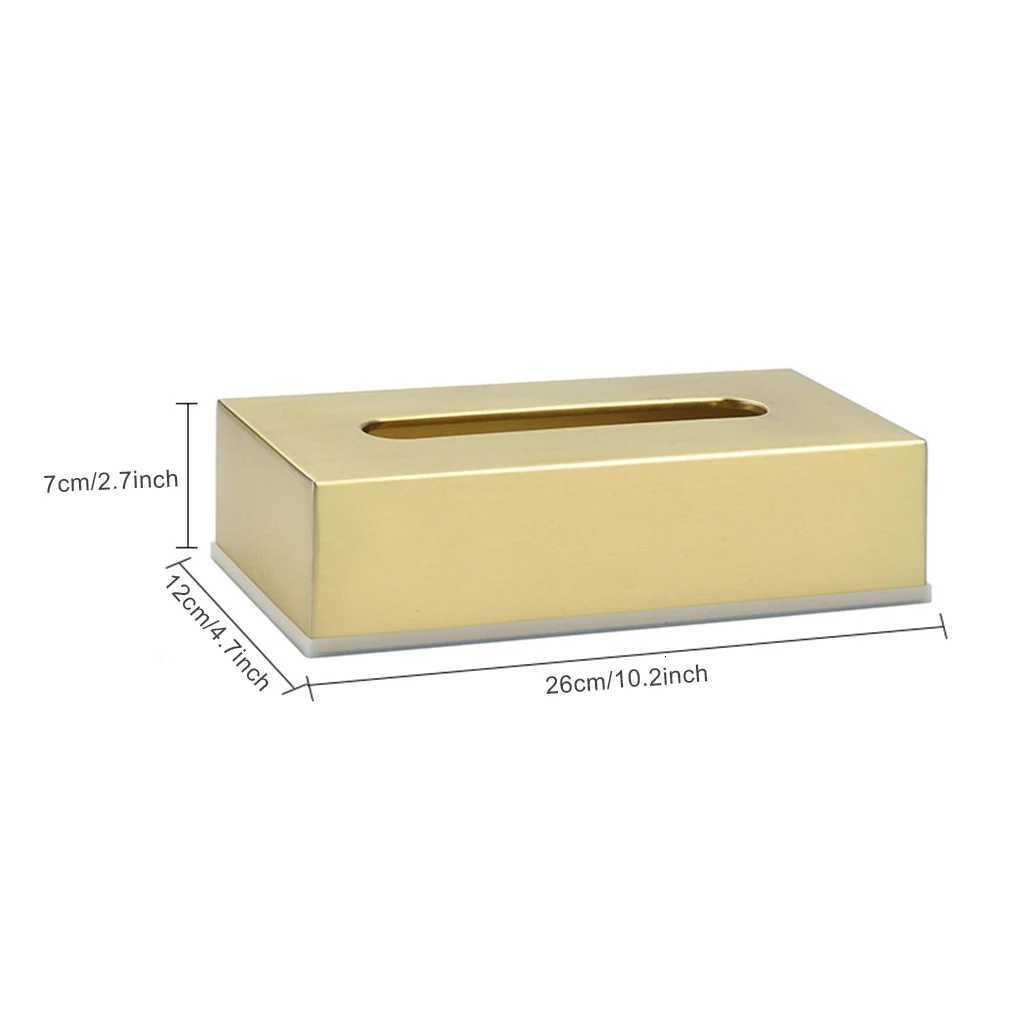 Stainless Steel Versatile Tissue Box Home Living Room Gold Light Luxury Style ins Napkin Box Suitable For Room Home Or OfficeM251124