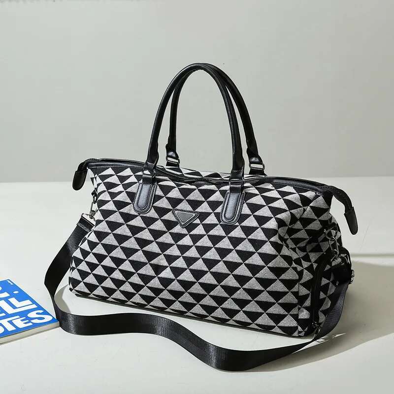 Designer Bag New Oxford Plaid Men's And Women's Hand-Held Crossbody Travel Fiess Bag