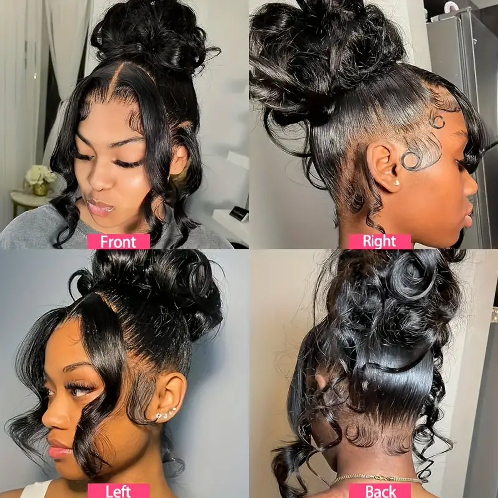 250 Density Invisible Drawstring Body Wave 360 hd Lace Front Wig Human Hair Hidden Strap 360 Glueless Wigs Upgrade Cap For Woman