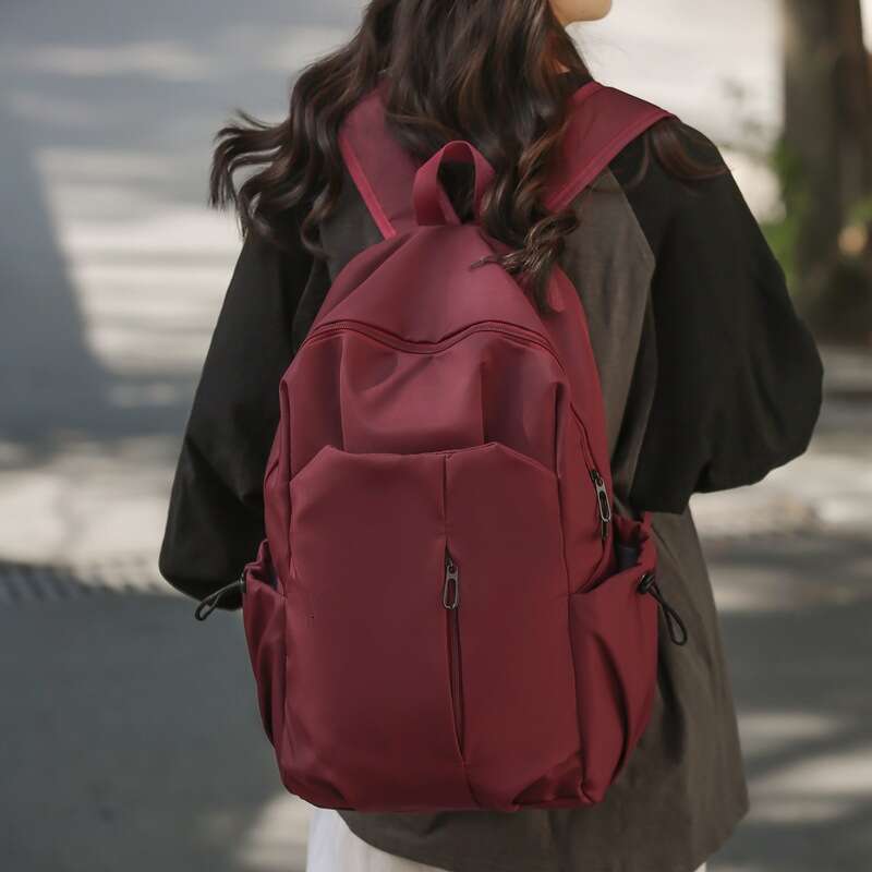 Solid Color Large Capacity Make-Up Class Commuting Female 2023 High School College Students, Leisure Bag For Eating Out, Men's And Women's B