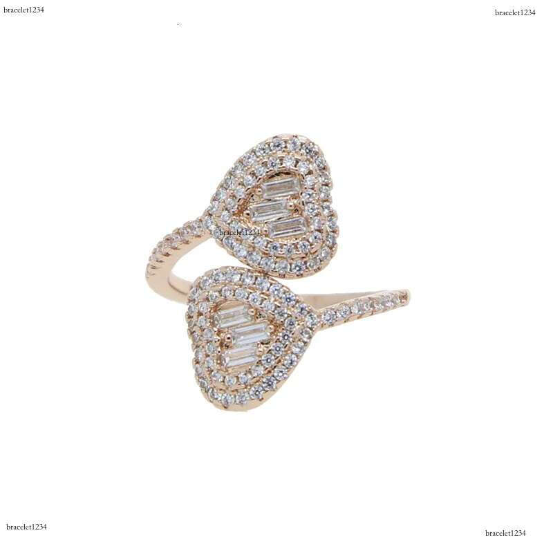 Luxury designer Ice out VVS Moissanite Ring Ladies Ladies Wedding Ring Jewelry Gold Plated Rose Free shipping