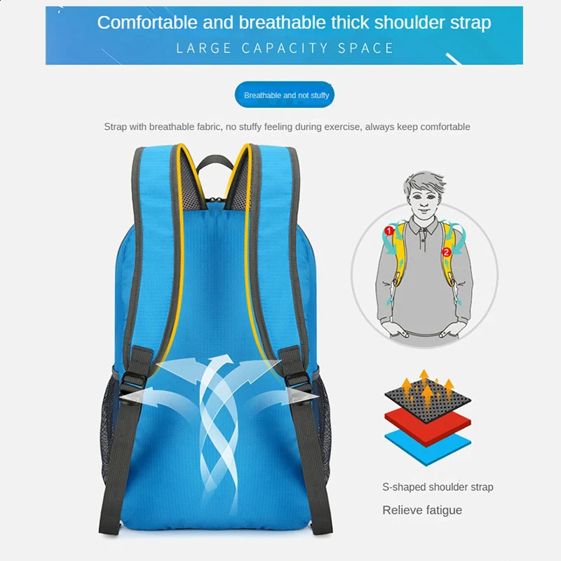 Lightweight Foldable Backpack custom Waterproof Packable Backpack personality customization Outdoor Travel Hiking pack 250417